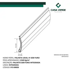 Palheta sem Ventilação Udial Evo Cega - Udinese