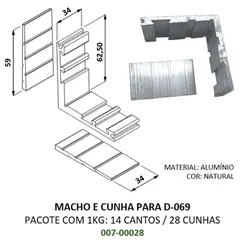 Cantoneira e Cunha para D-069