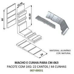 Cantoneira e Cunha para Cm-063 Pequeno