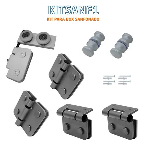 Kit de Acessórios para Box Sanfonado (camarão) Kitsanf1 - Vsm