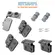 Kit de Acessórios para Box Sanfonado (camarão) Kitsanf1 - Vsm