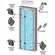 Kit de Acessórios para Box Sanfonado (camarão) Kitsanf1 - Vsm