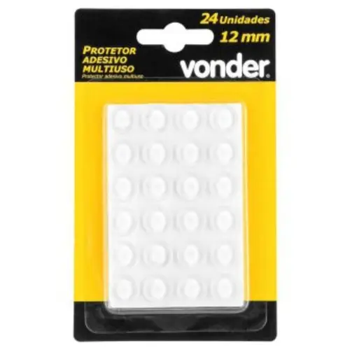 Protetor Adesivo Multiuso 12mm com 24 Peças - Vonder