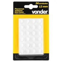 Protetor Adesivo Multiuso 12mm com 24 Peças - Vonder